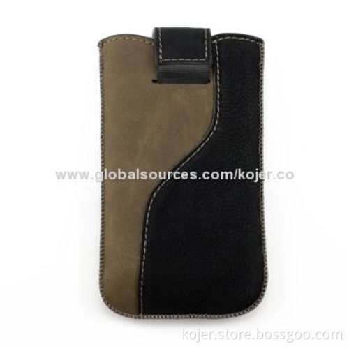 Case for iPhone 4, Made of PU or Leather with Magnetic Flap and Fine Workmanship in Sewing